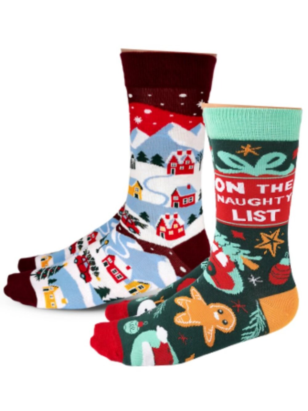 Women's Uptown Sox Crew Socks | Christmas Village Socks | NWT